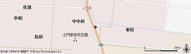 山形県遊佐町（飽海郡）小松（東俣）周辺の地図