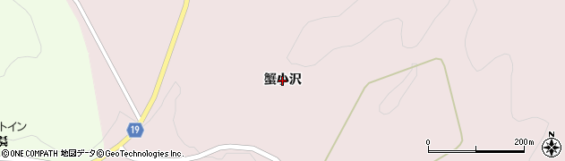 岩手県一関市大東町曽慶（蟹小沢）周辺の地図