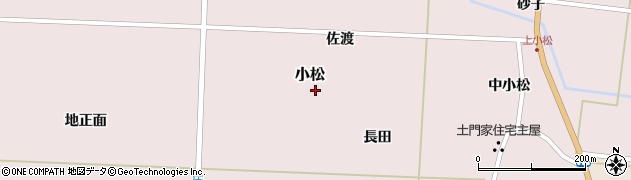 山形県遊佐町（飽海郡）小松周辺の地図