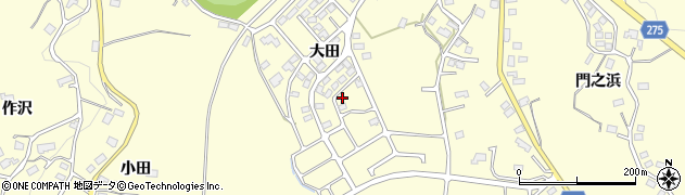 岩手県大船渡市末崎町（大田）周辺の地図