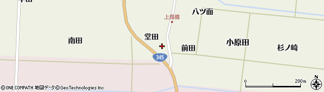 山形県飽海郡遊佐町小原田堂田周辺の地図
