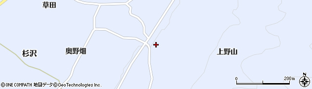 山形県遊佐町（飽海郡）杉沢（上野山）周辺の地図