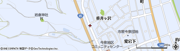 岩手県陸前高田市気仙町垂井ヶ沢周辺の地図