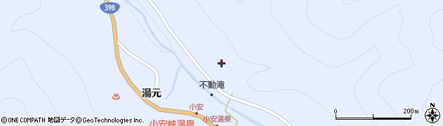 秋田県湯沢市皆瀬（滝ノ上）周辺の地図