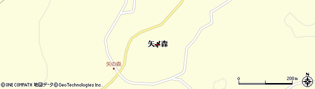 岩手県一関市東山町田河津（矢ノ森）周辺の地図