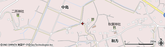 岩手県陸前高田市米崎町（中島）周辺の地図