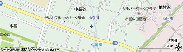 小泉川周辺の地図