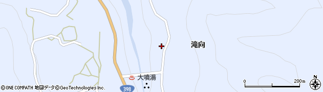 秋田県湯沢市皆瀬滝向22周辺の地図