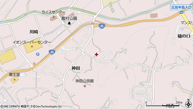 〒029-2206 岩手県陸前高田市米崎町の地図