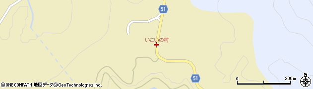いこいの村周辺の地図