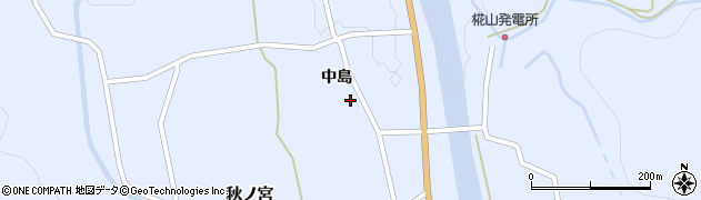 秋田県湯沢市秋ノ宮（中島）周辺の地図