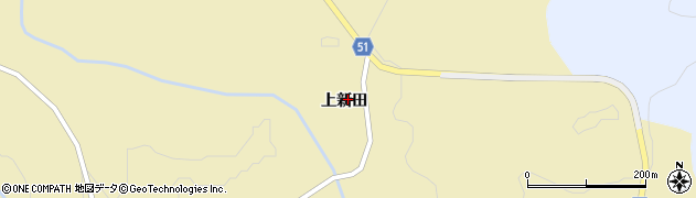 秋田県湯沢市高松上新田周辺の地図