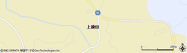 秋田県湯沢市高松（上新田）周辺の地図