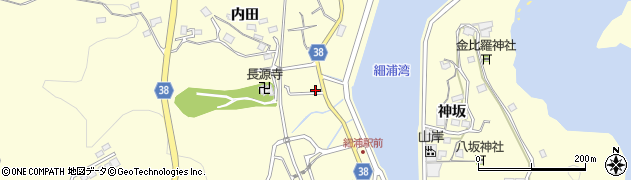 岩手県大船渡市末崎町（細浦）周辺の地図