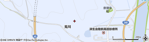 岩手県陸前高田市気仙町（荒川）周辺の地図