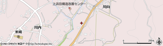 岩手県陸前高田市米崎町（川向）周辺の地図