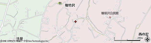 岩手県陸前高田市米崎町（地竹沢）周辺の地図