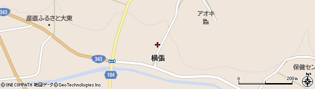 岩手県一関市大東町渋民横張周辺の地図