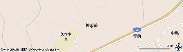 岩手県陸前高田市矢作町（神明前）周辺の地図