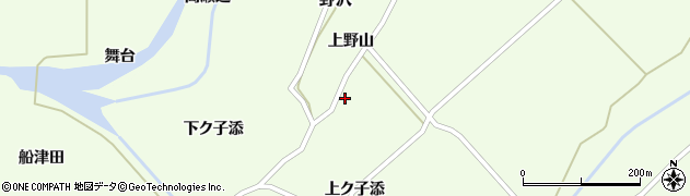 山形県遊佐町（飽海郡）野沢（上野山）周辺の地図