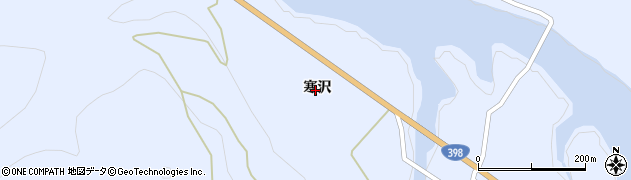 秋田県湯沢市皆瀬（寒沢）周辺の地図