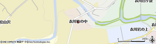 岩手県奥州市衣川竹の中周辺の地図