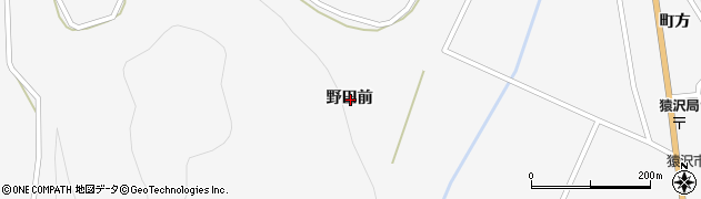 岩手県一関市大東町猿沢野田前周辺の地図