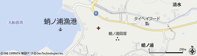 岩手県大船渡市赤崎町（蛸ノ浦）周辺の地図