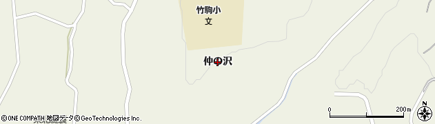 岩手県陸前高田市竹駒町（仲の沢）周辺の地図