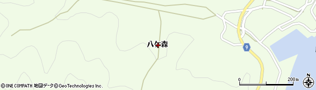 岩手県大船渡市三陸町綾里八ケ森周辺の地図