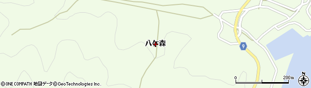 岩手県大船渡市三陸町綾里（八ケ森）周辺の地図