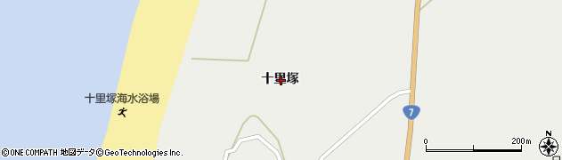 山形県飽海郡遊佐町菅里十里塚周辺の地図