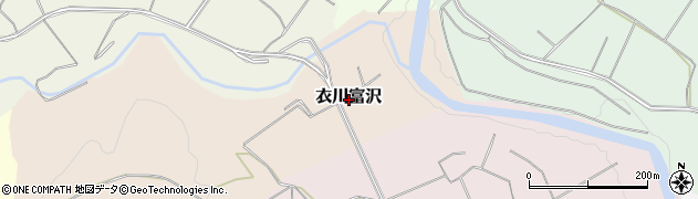 岩手県奥州市衣川富沢周辺の地図
