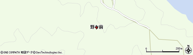 岩手県大船渡市三陸町綾里（野々前）周辺の地図