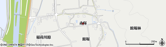 秋田県湯沢市横堀（赤塚）周辺の地図