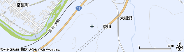 秋田県湯沢市下院内（上焼山）周辺の地図