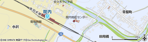 湯沢市役所　リフレッシュ交流センターほっと館周辺の地図