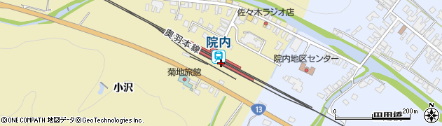 秋田県湯沢市周辺の地図
