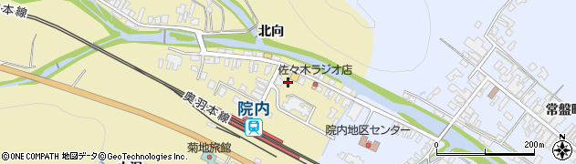 秋田県湯沢市上院内（小沢）周辺の地図