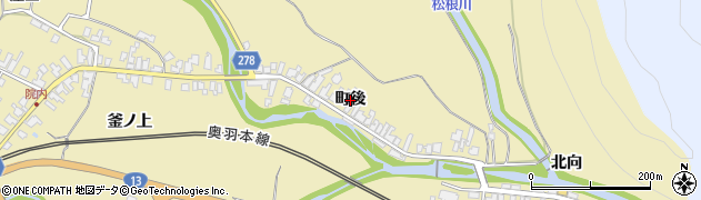 秋田県湯沢市上院内（町後）周辺の地図