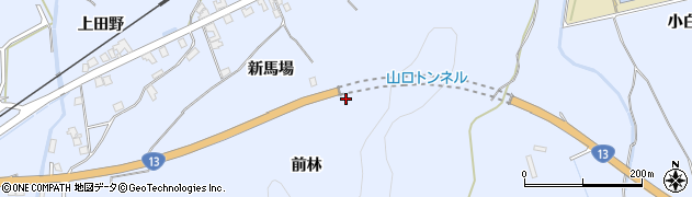 秋田県湯沢市下院内前林周辺の地図