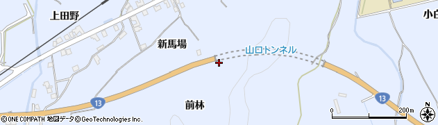 秋田県湯沢市下院内（前林）周辺の地図