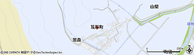 秋田県湯沢市下院内（笈形町）周辺の地図
