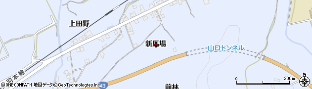 秋田県湯沢市下院内新馬場周辺の地図