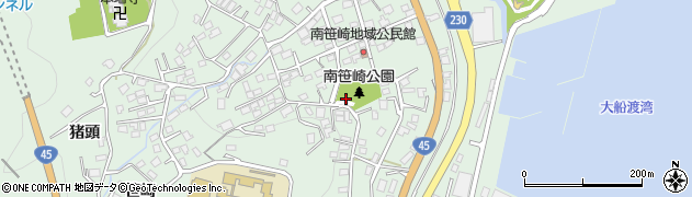 南笹崎公園周辺の地図