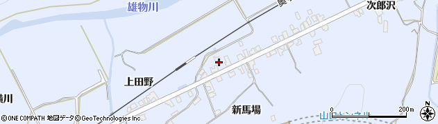 秋田県湯沢市下院内新馬場184周辺の地図