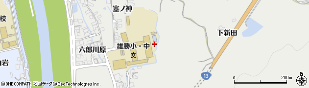 秋田県湯沢市横堀（上新田）周辺の地図