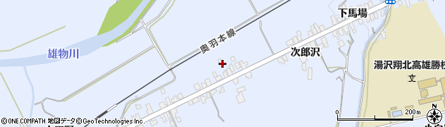 秋田県湯沢市下院内新馬場202周辺の地図
