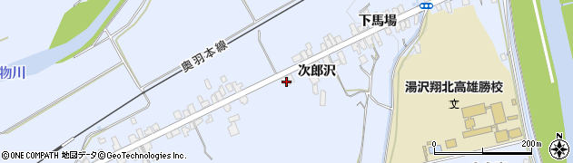 秋田県湯沢市下院内新馬場23周辺の地図