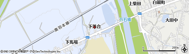秋田県湯沢市下院内（下落合）周辺の地図